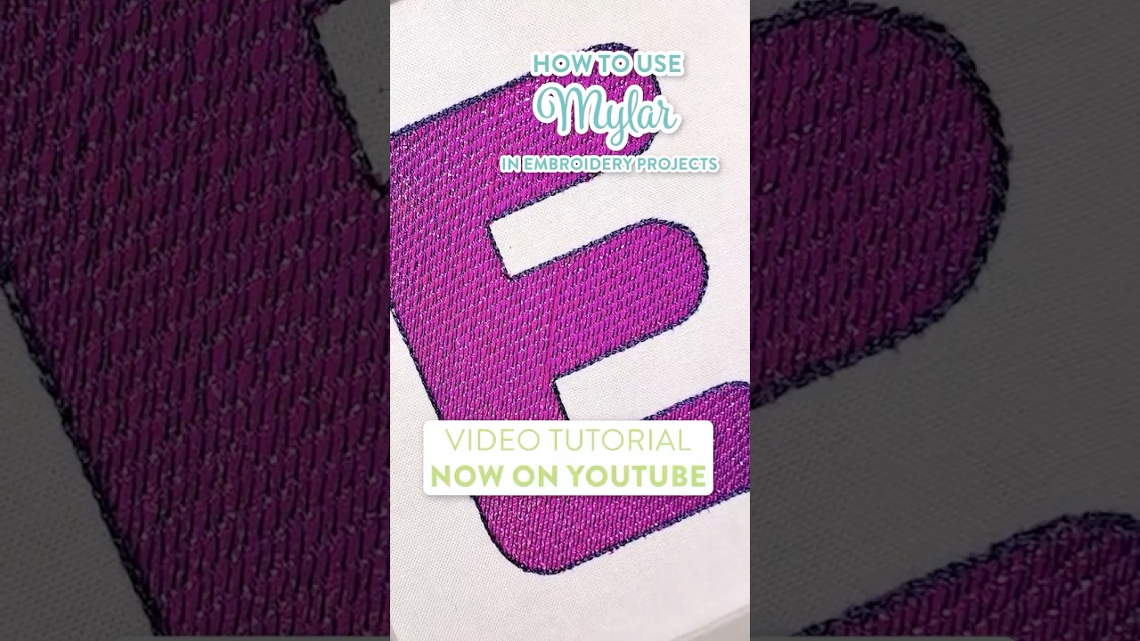 Mylar in Machine Embroidery #howto #tutorial #mylar #machineembroidery #designsbyjuju