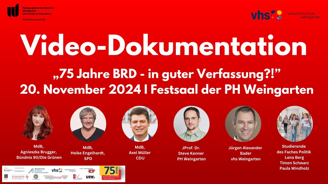 75 Jahre Bundesrepublik Deutschland - in guter Verfassung?!