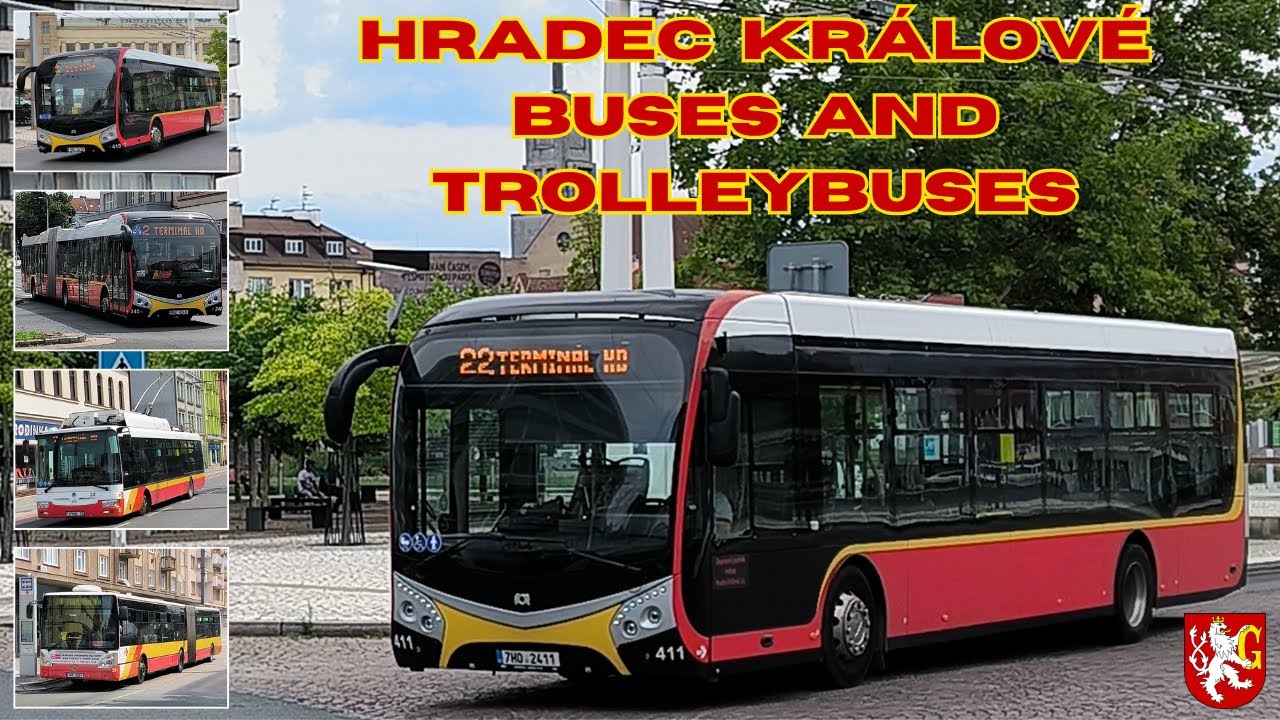 HRADEC KRÁLOVÉ 🇨🇿 - Buses and trolleybuses - 4K