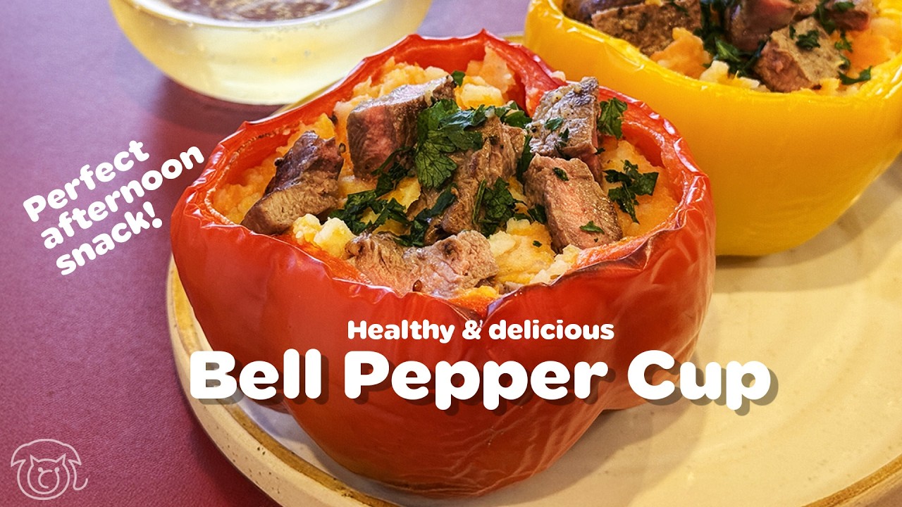 Colorful Bell Pepper Cups · A Guilt-Free Afternoon Snack