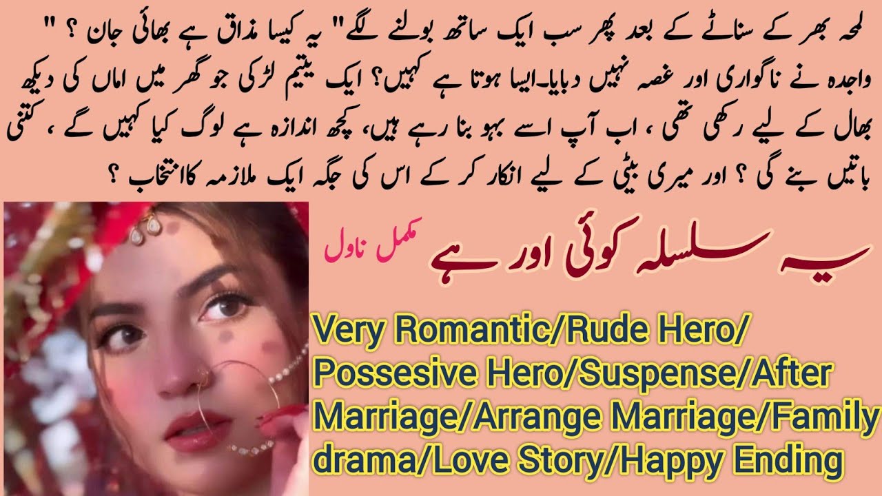 Yeh Silsila Koi Aur Hai Complete Novel by Aasiya Raees /Suspense/Rude Hero/Love Story/Novels Library