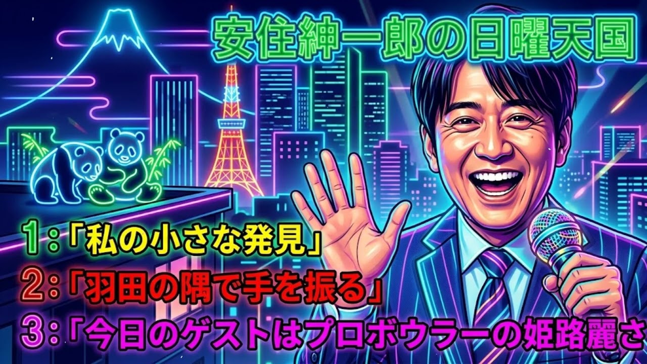 安住紳一郎の日曜天国 ☀️「今日のゲストはプロボウラーの姫路麗さん」 💖🎀💦 出演者 : 安住紳一郎（TBSアナウンサー ) 【睡眠用・作業用・ドライブ・高音質BGM聞き流し】【広告無し】