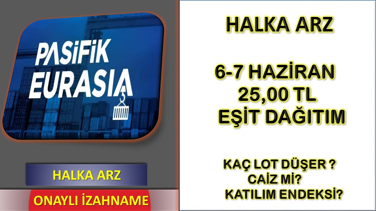 PASİFİK EURASİA LOJİSTİK HALKA ARZ #halkaarz #pasifik #PASEU #ktlev #a1capital #forte