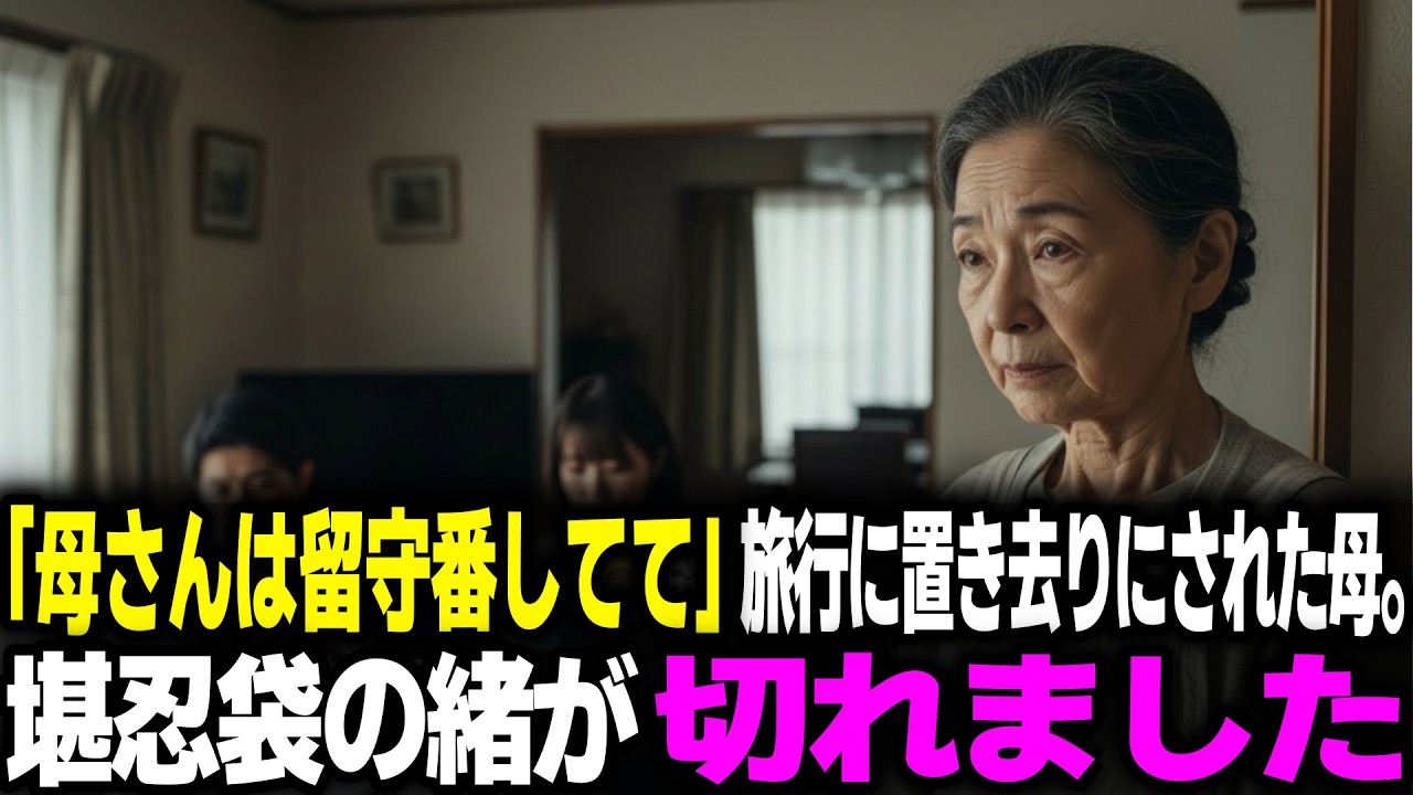 「母さんは留守番してて」旅行に置き去りにされた母。堪忍袋の緒が切れました