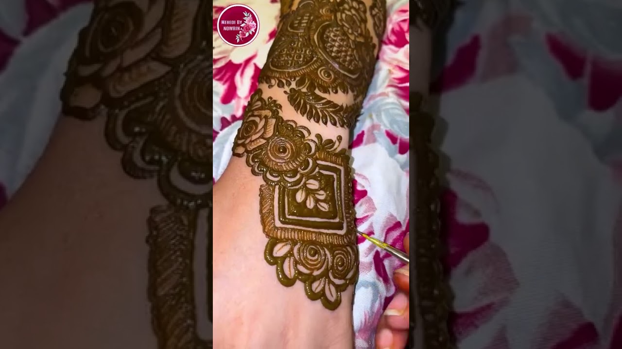 Unique Arabic style Henna Design On Real Bride | Mehedi By Nowrin