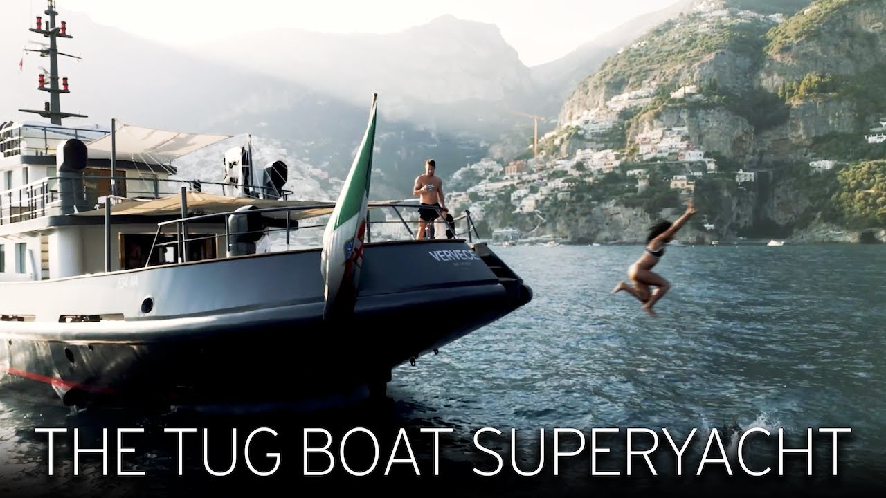 Our Amalfi Coast Trip on the Tug Boat SuperYacht Vervece | Brendan Fallis Vlogs