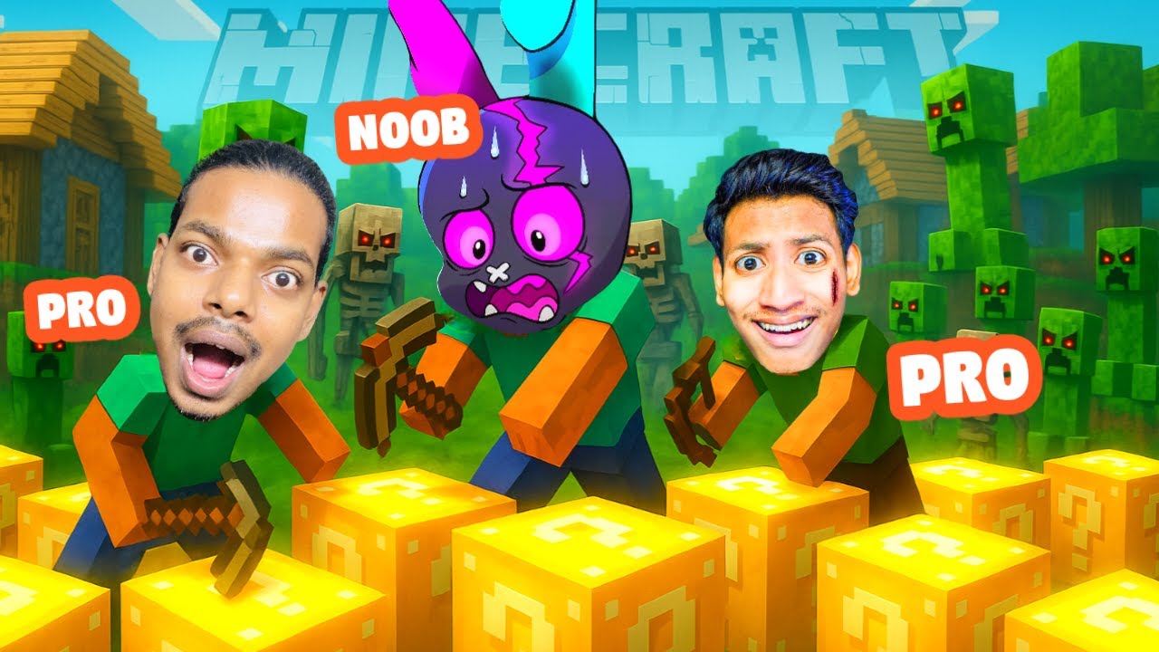 I Challenge @TheBanglaGamer  AND @GamingSubrata  In Lucky Block Minecraft