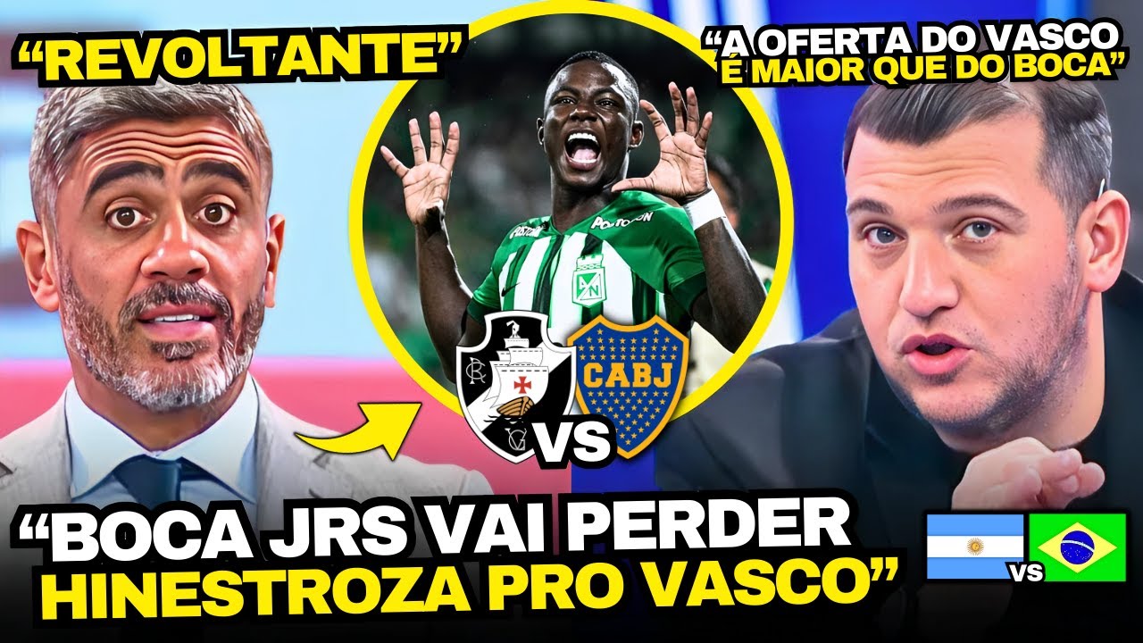 IMPRENSA ARGENTINA REVOLTADA COM HINESTROZA NO VASCO E CHAPÉU NO BOCA JRS