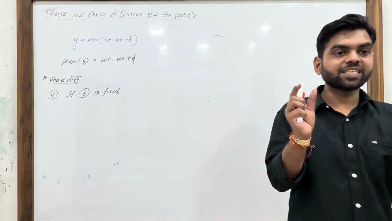 Wave Motion L3 (Part 2) | Phase, Phase Difference & Wave Speed in String | Vijay Sir NIT Bhopal