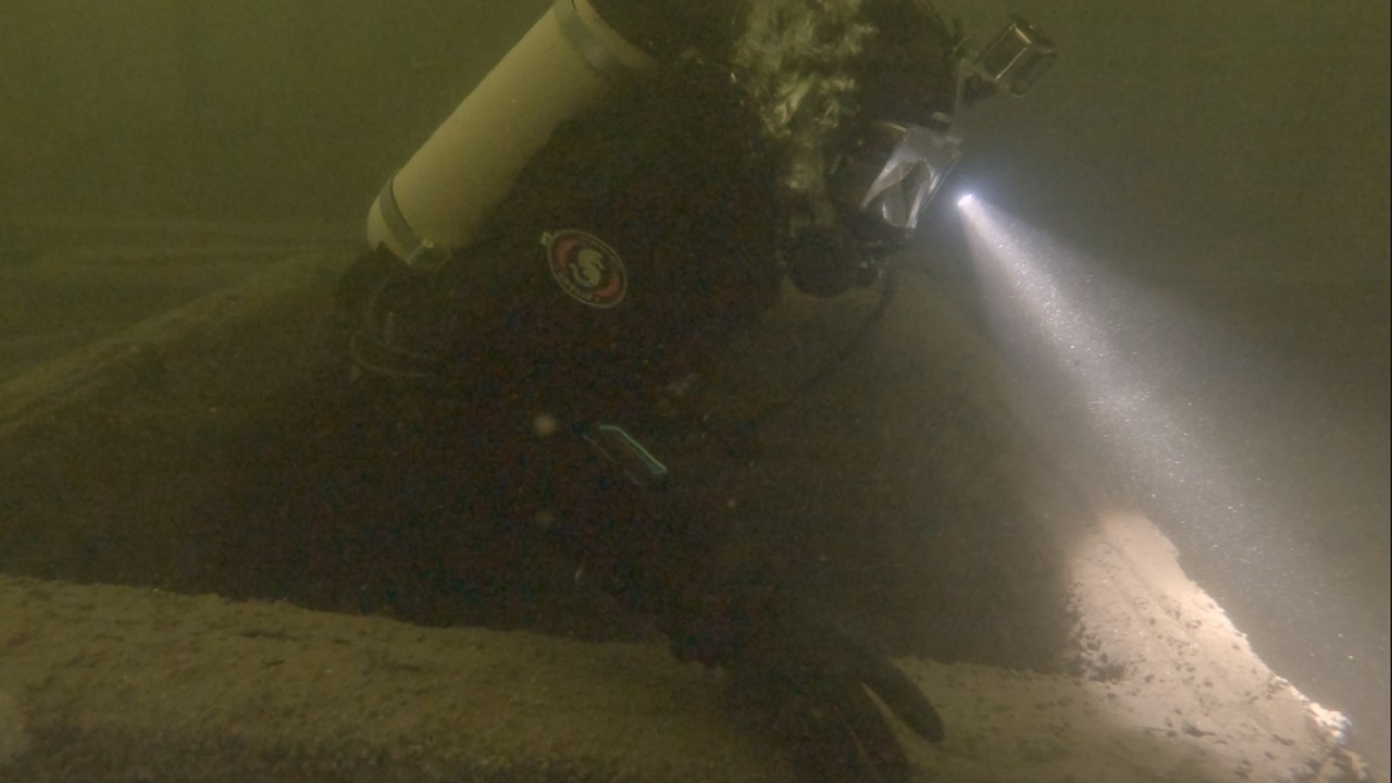 DIVING TO A WRECK UNDER ICE IN FINLAND