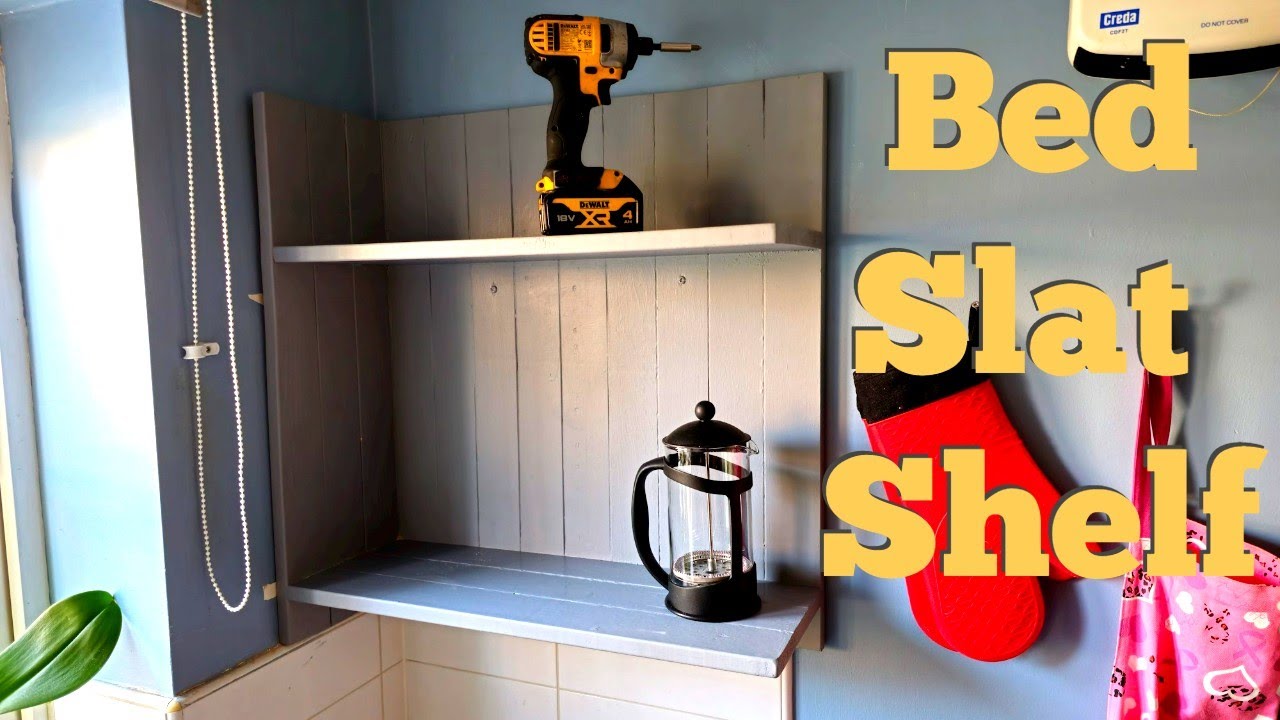 Making A Shelf With Bed Slats #diy #woodworkingproject