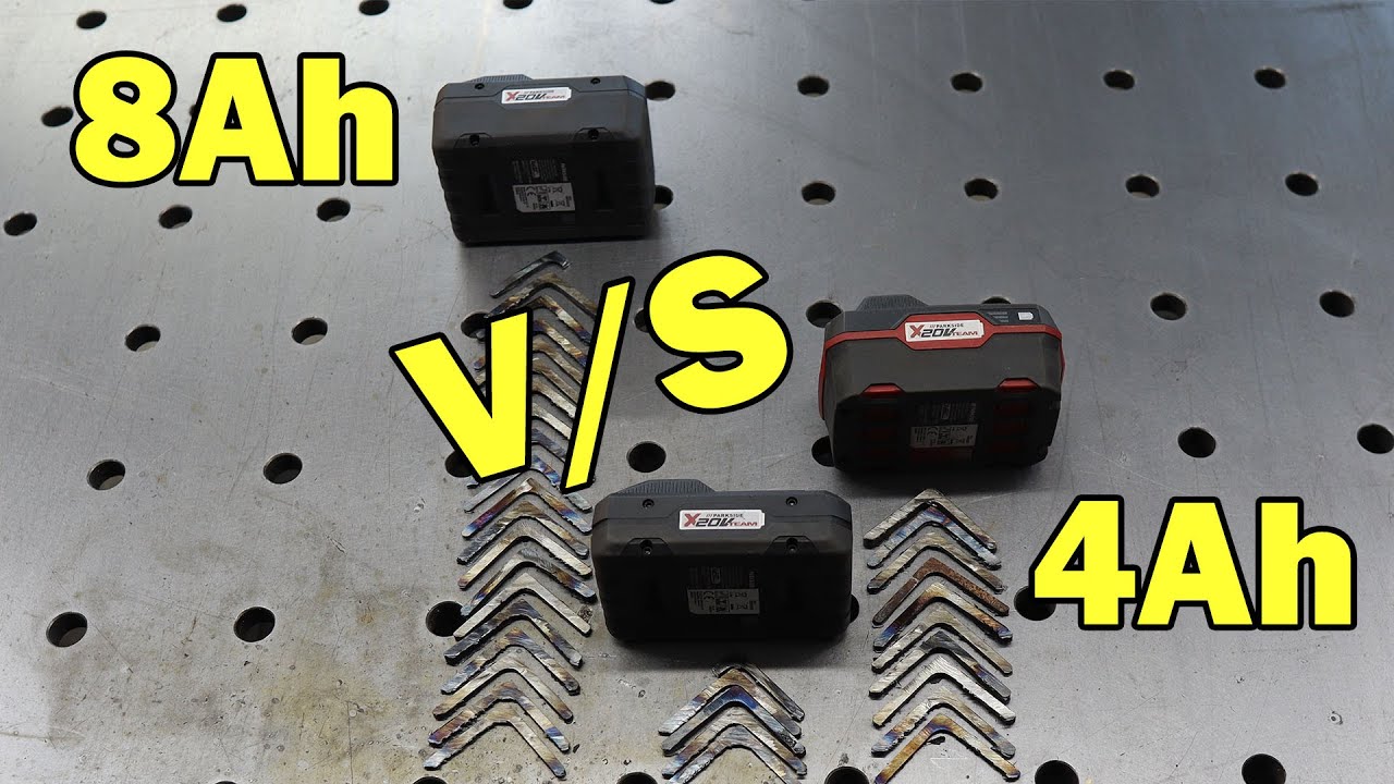 Parkside 20Volt 8Ah accu V/S 20Volt 4Ah accu wat is het verschil precies.