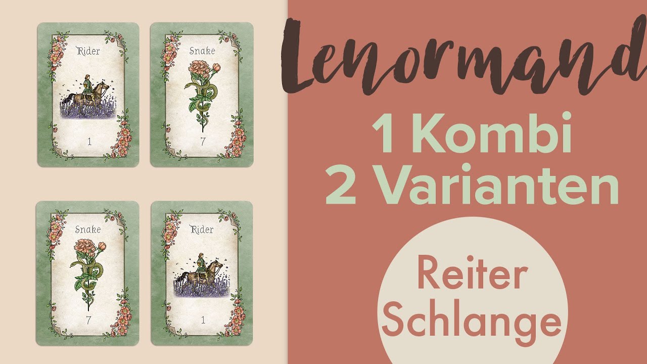 Kombi-Training mit zwei Lenormandkarten - Reiter & Schlange