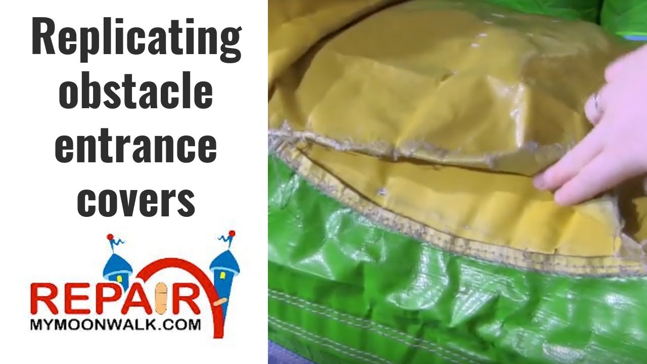 Replacing the covers on an inflatable obstacle course