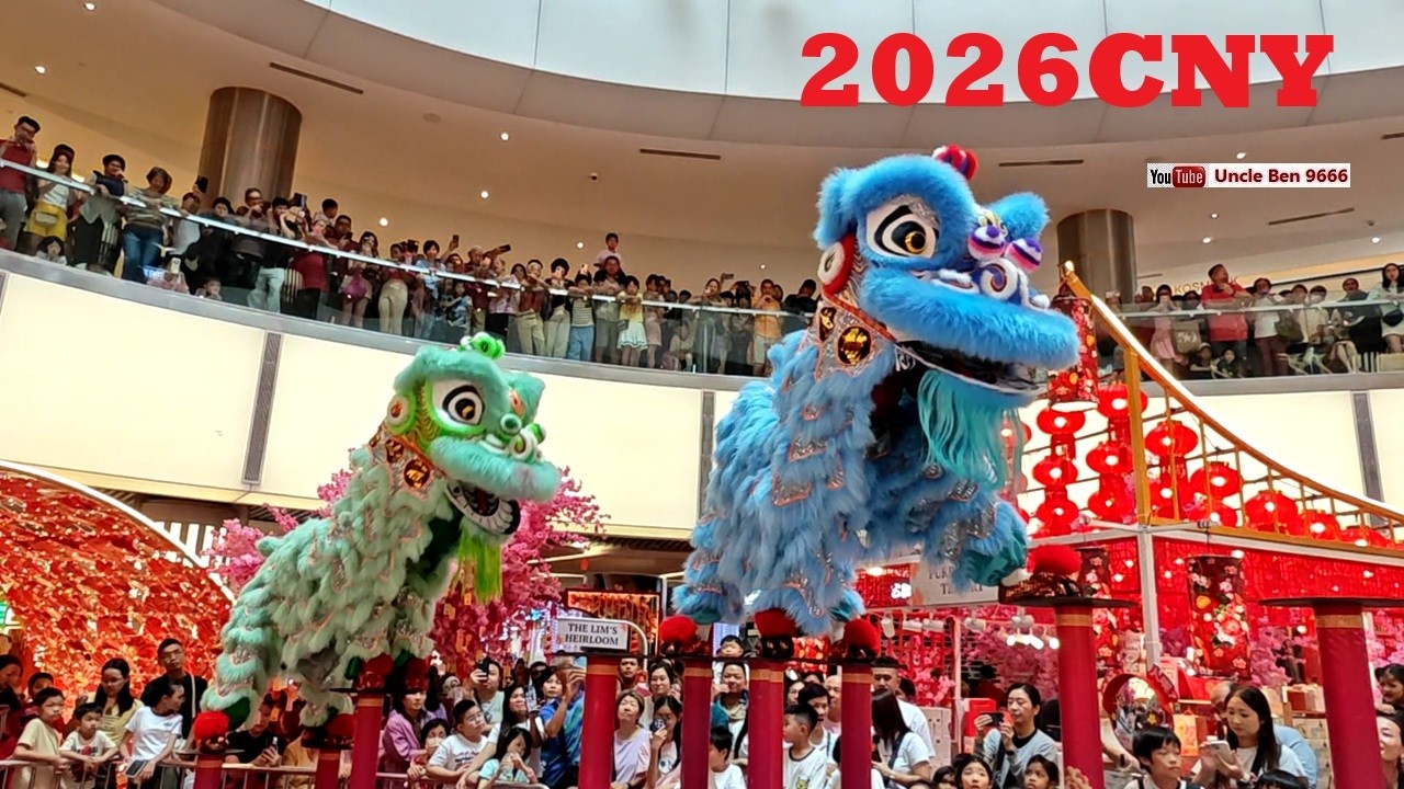 2026 CNY Acrobatic Lion Dance Performance (Double Lions) #1Utama #馬來西亞龍的傳人體育會