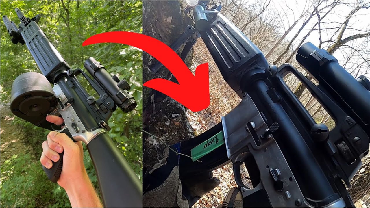 The Weirdest LMG Ever - M16 LMG Gameplay VS Tanks