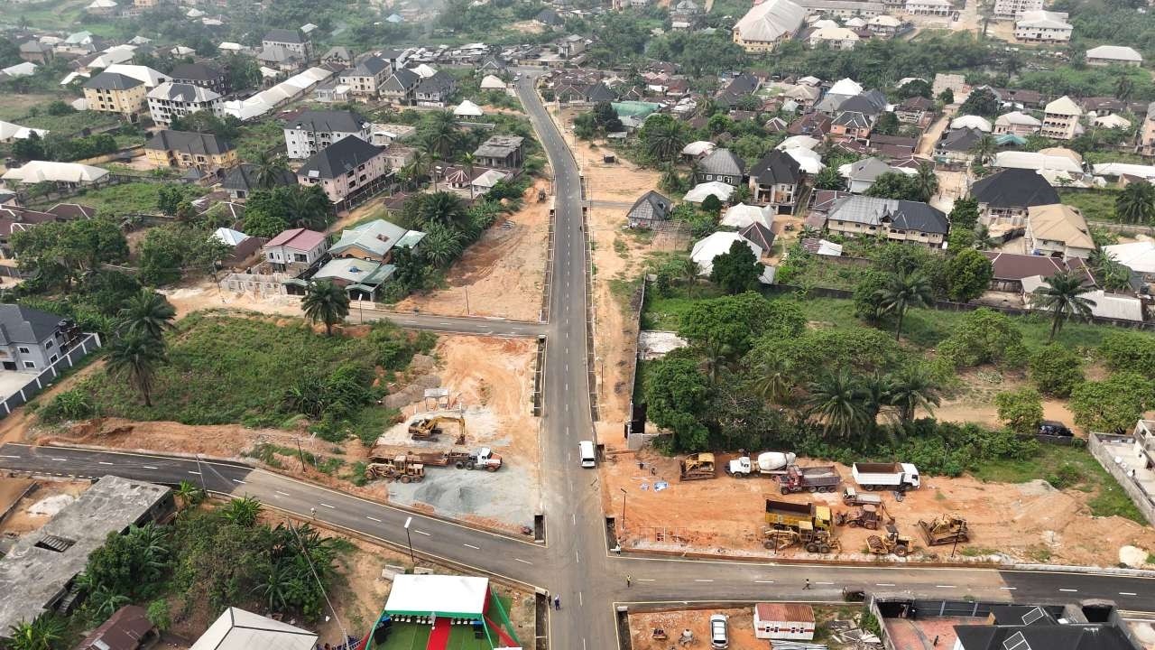 Abia as Governor Otti commissions reconstructed Ovom Road in Aba and abandoned Enyimba Hotel project