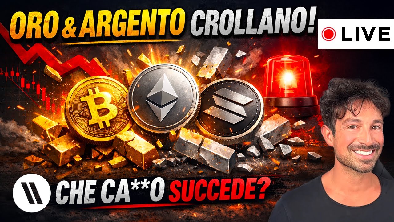 BITCOIN, CRYPTO: ORO E ARGENTO CROLLANO MALISSIMO! CHE CA**O STA SUCCEDENDO??