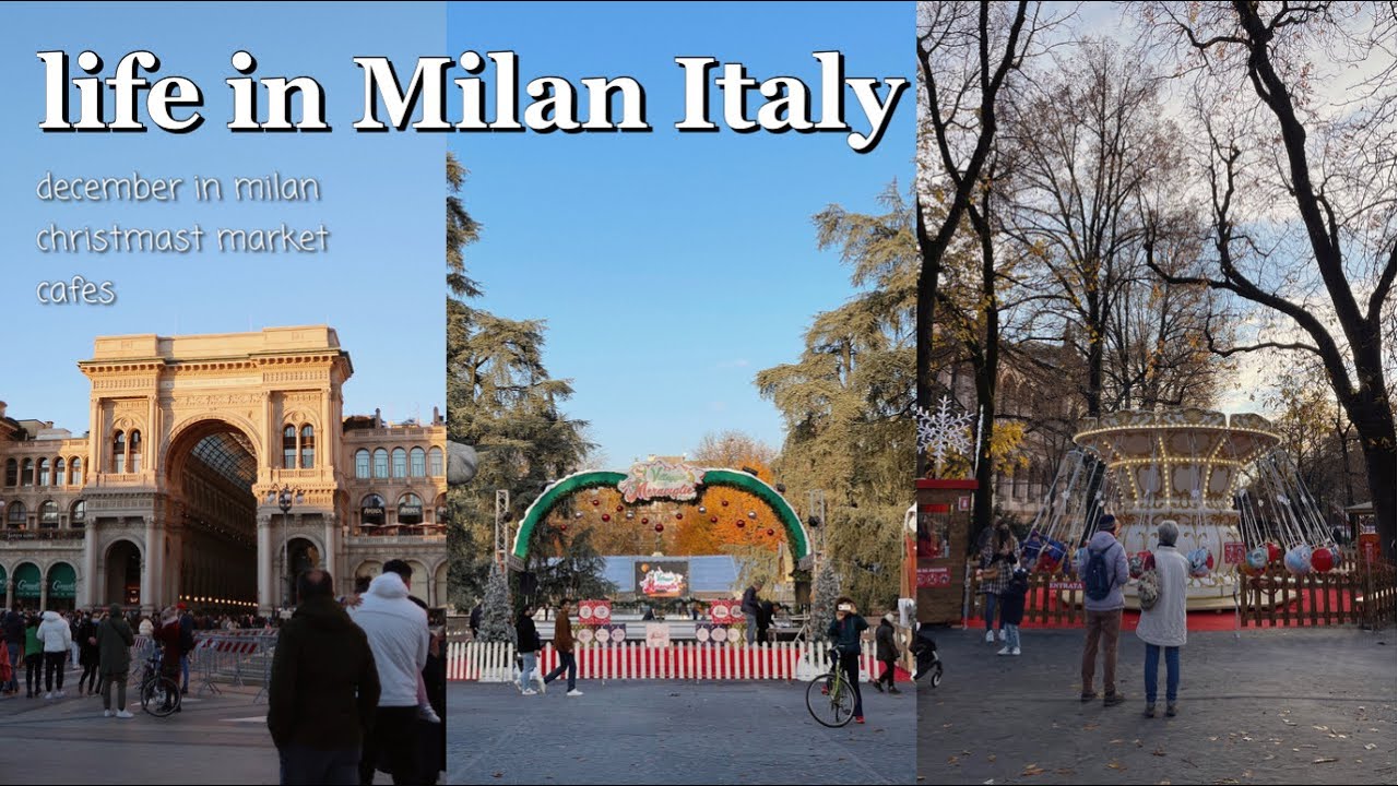 Life in MILAN vlog: December in Milan, christmas market & rides | grocery shopping & cafes | Italy