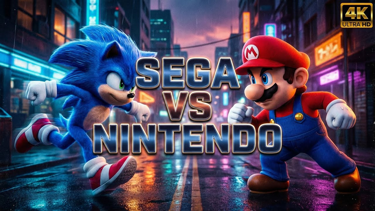 Sonic Sega vs Mario Nintendo the ultimate showdown (4K Ultra HD)💀