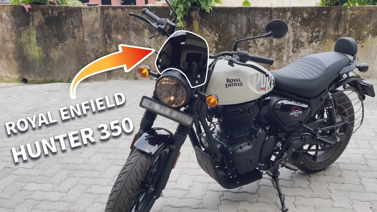 Royal Enfield Hunter 350 Windshield Installation - #hunter350