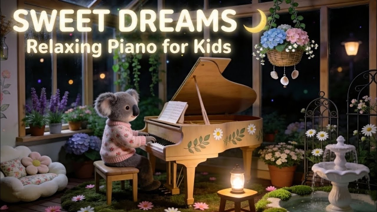 Little Koala's Rainy Night Lullaby 🌿🌧️ Relaxing Piano Music for Baby Sleep💤