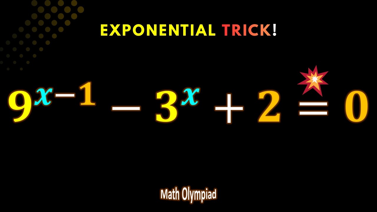 Can This Exponential Equation Ever Equals Zero 🤯 | Mind Blowing Olympiad OLYMPIAD TRICKY SECRET