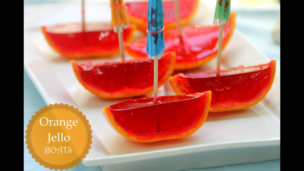 Orange Jello Boats - 3 Ingredients