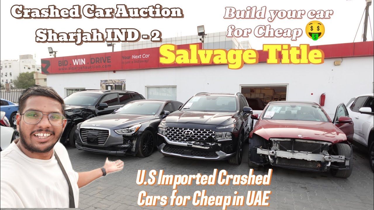 Buying US imported Crashed Car in UAE through Auction #salvageyard 