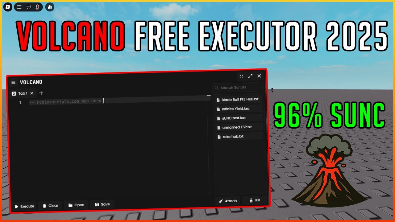 VOLCANO ROBLOX EXPLOIT/EXECUTOR - HOW TO DOWNLOAD, INSTALL AND EXECUTE SCRIPTS ON YOUR PC FREE 2025