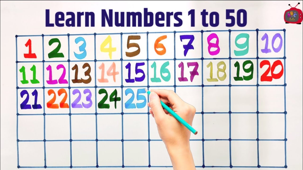 Learn to write 1-50| Numbers writing practice| 1 to 50 numbers | 1 to 50 Counting | Kids Math video