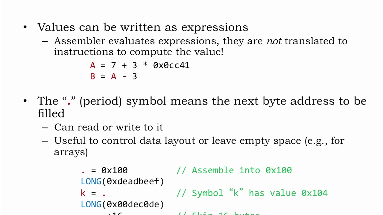 10.2.4 Assembly Wrap-up