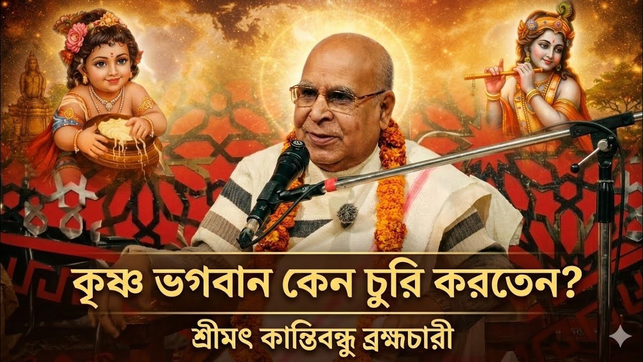কৃষ্ণ ভগবান কেন চুরি করতেন? | শ্রীমৎ কান্তিবন্ধু ব্রহ্মচারীর অপূর্ব ব্যাখ্যা
