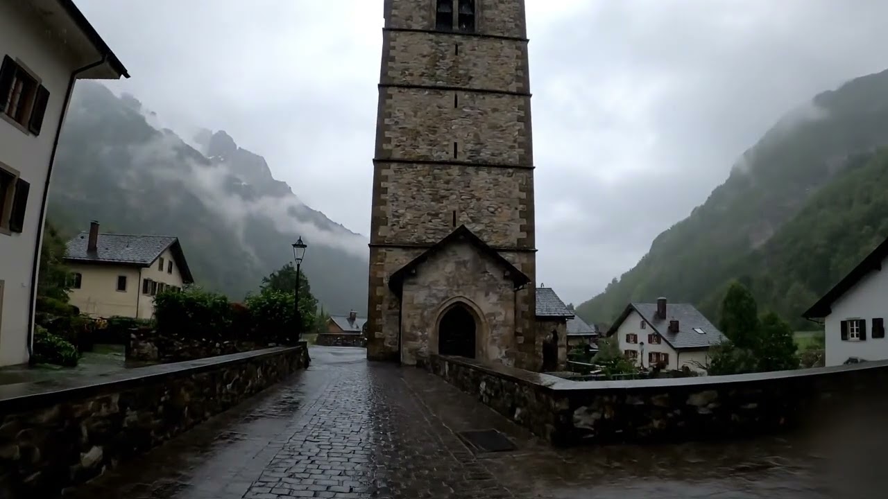 Switzerland Countryside - Rainy relaxing walk in the most beautiful Swiss Villages #relax