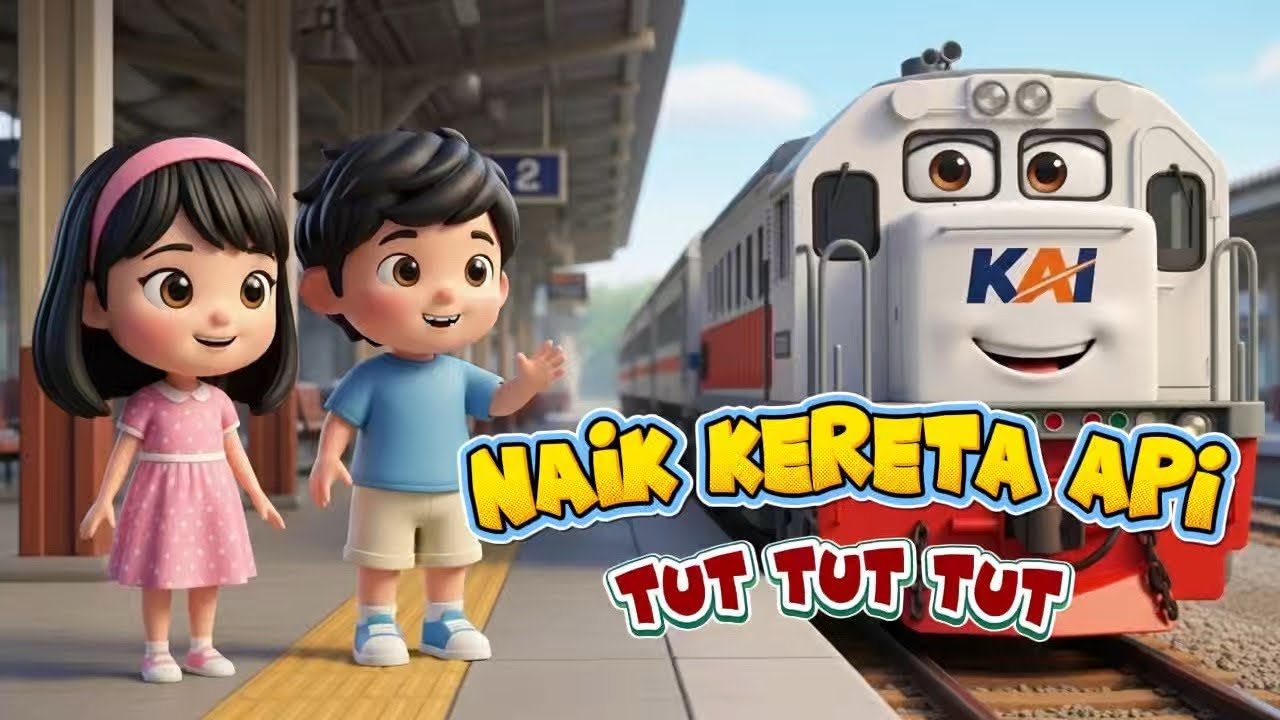 Naik Kereta Api Tut tut Versi KAI | Lagu Anak Indonesia | Lagu Anak & Balita Populer Terbaru 2026
