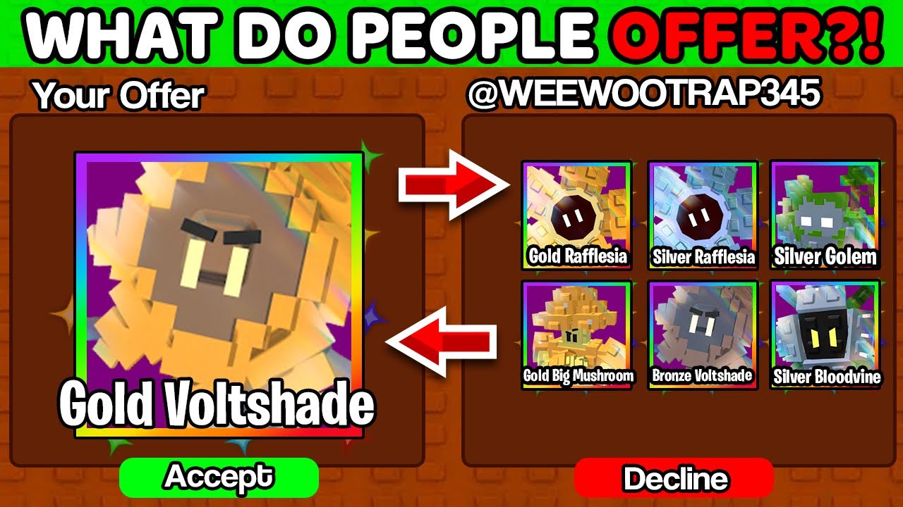 What Do People Offer For Gold VoltShade in Garden Tower Defense (Garden Tower Defense)