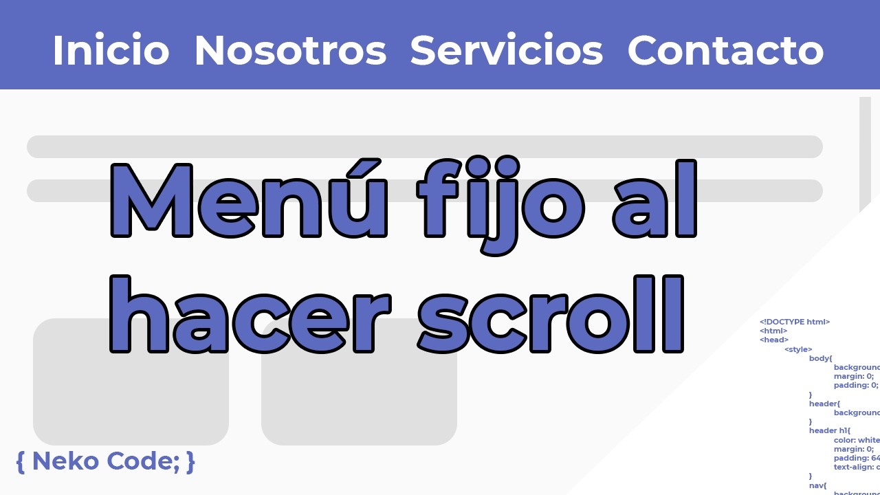 Menú de navegación fijo con CSS Sticky