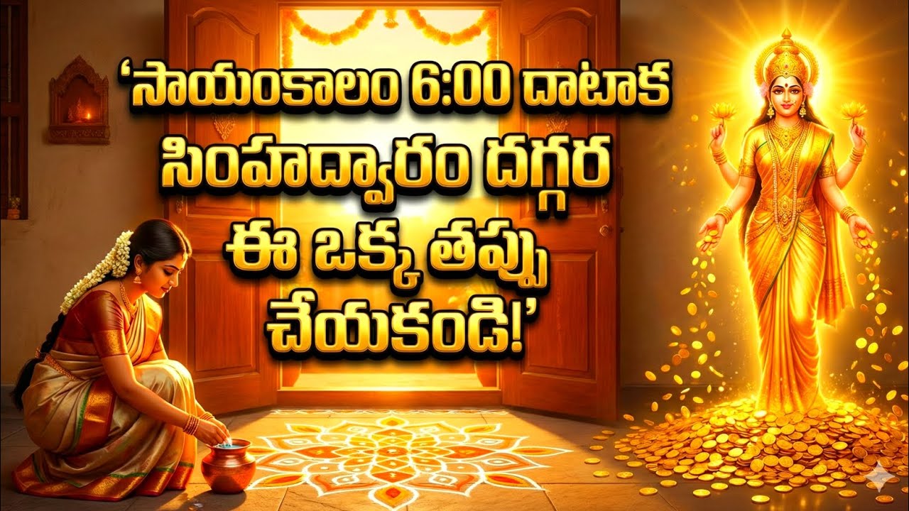 సాయంకాలం 6 గంటలకు సింహద్వారం దగ్గర ఈ పని చేస్తే లక్ష్మీ కటాక్షం వస్తుంది #lakshmidevi