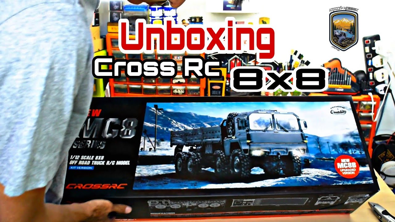 UNBOXING NEW MC8B 1/12 SCALE CROSS RC 8x8 MILITARY TRUCK kit version