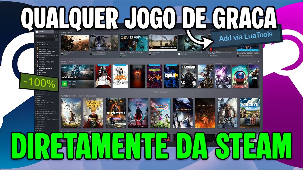 Como baixar QUALQUER Jogo Diretamente da Sua Steam de GRA&Ccedil;A