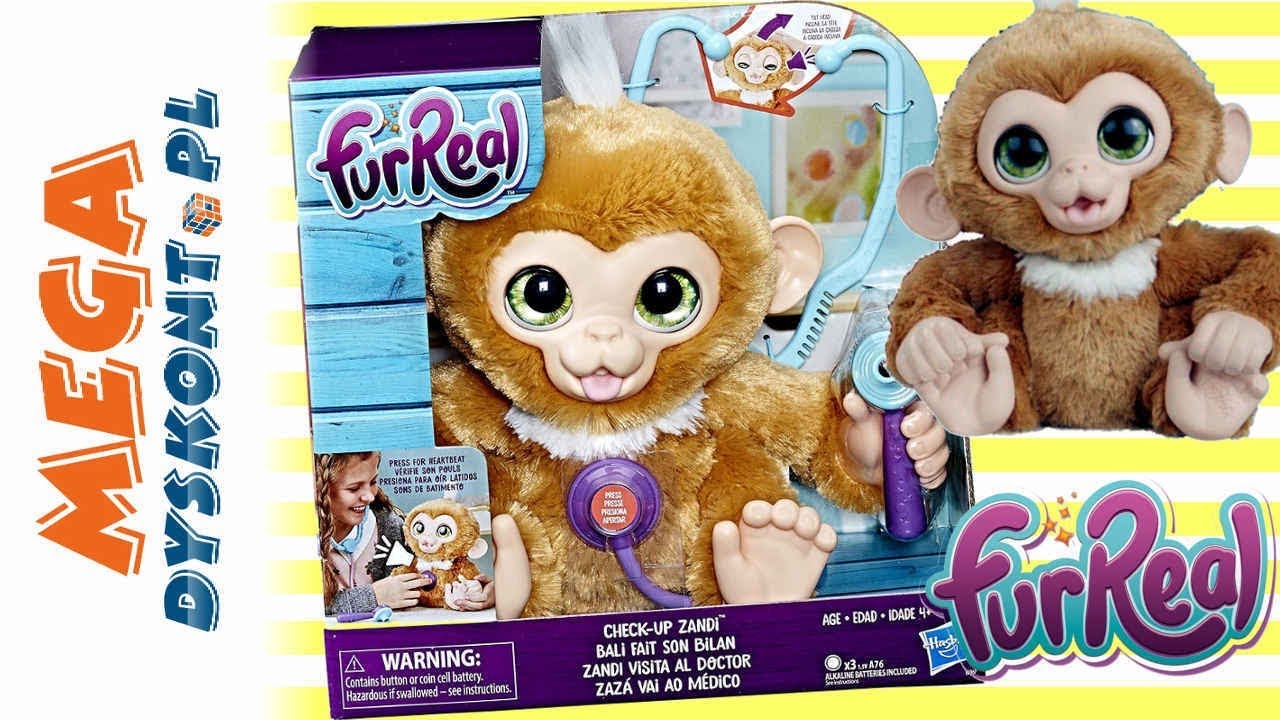 FurReal Friends • Interaktywna Chora Małpka • Check Up Zandi • Hasbro E0367