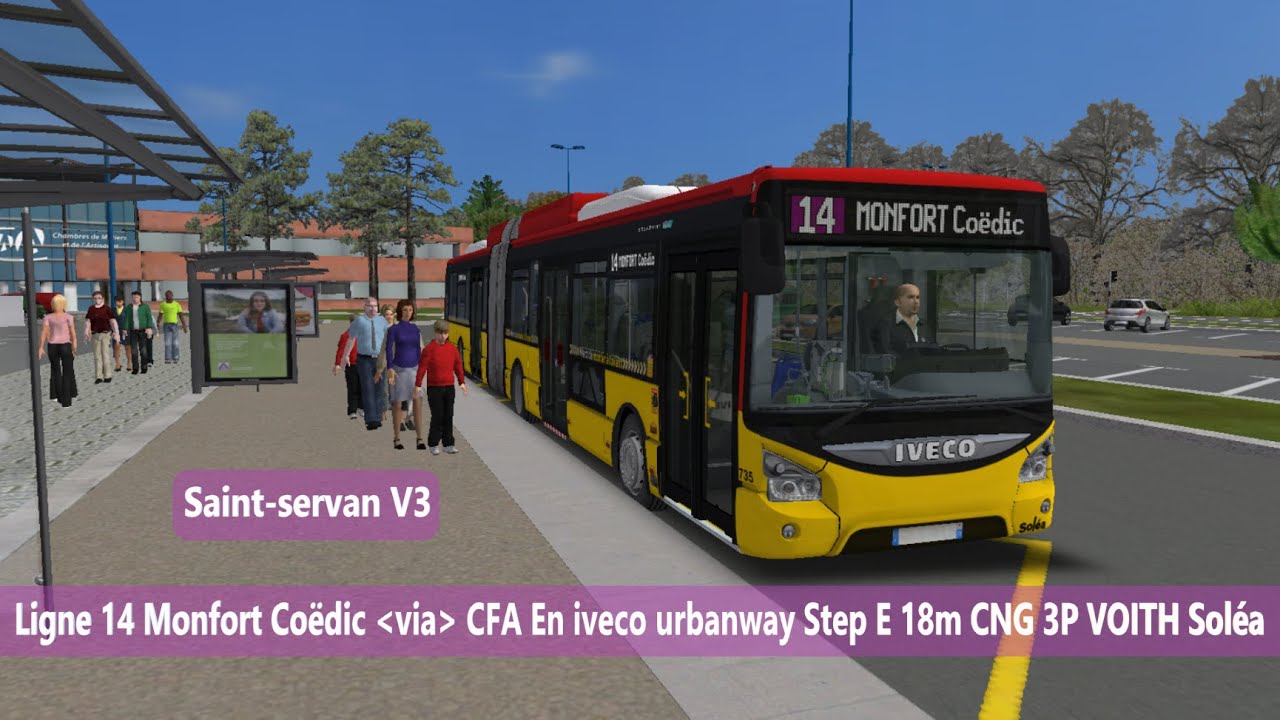 Ligne 14 Retour En iveco urbanway Step E 18m CNG 3P VOITH Soléa