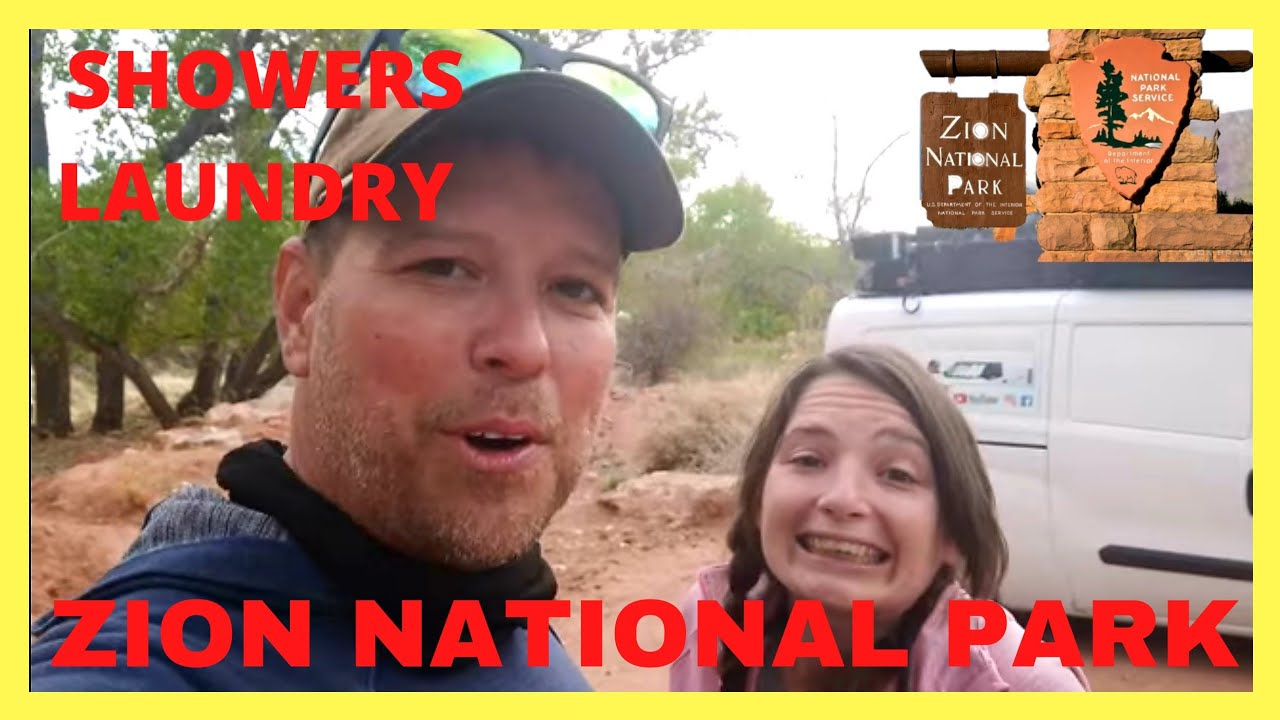 ZION NATIONAL PARK WHERE TO SHOWER, LAUNDRY, RENT HIKING GEAR WHEN CAMPING INSIDE ZION WATCHMAN CG.