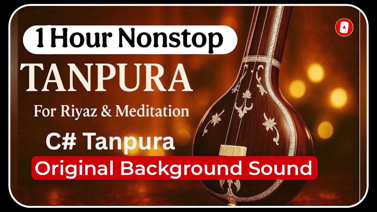 C# tanpura Best scale || 1 Hours || original sound || Best for meditation and Signing || Background