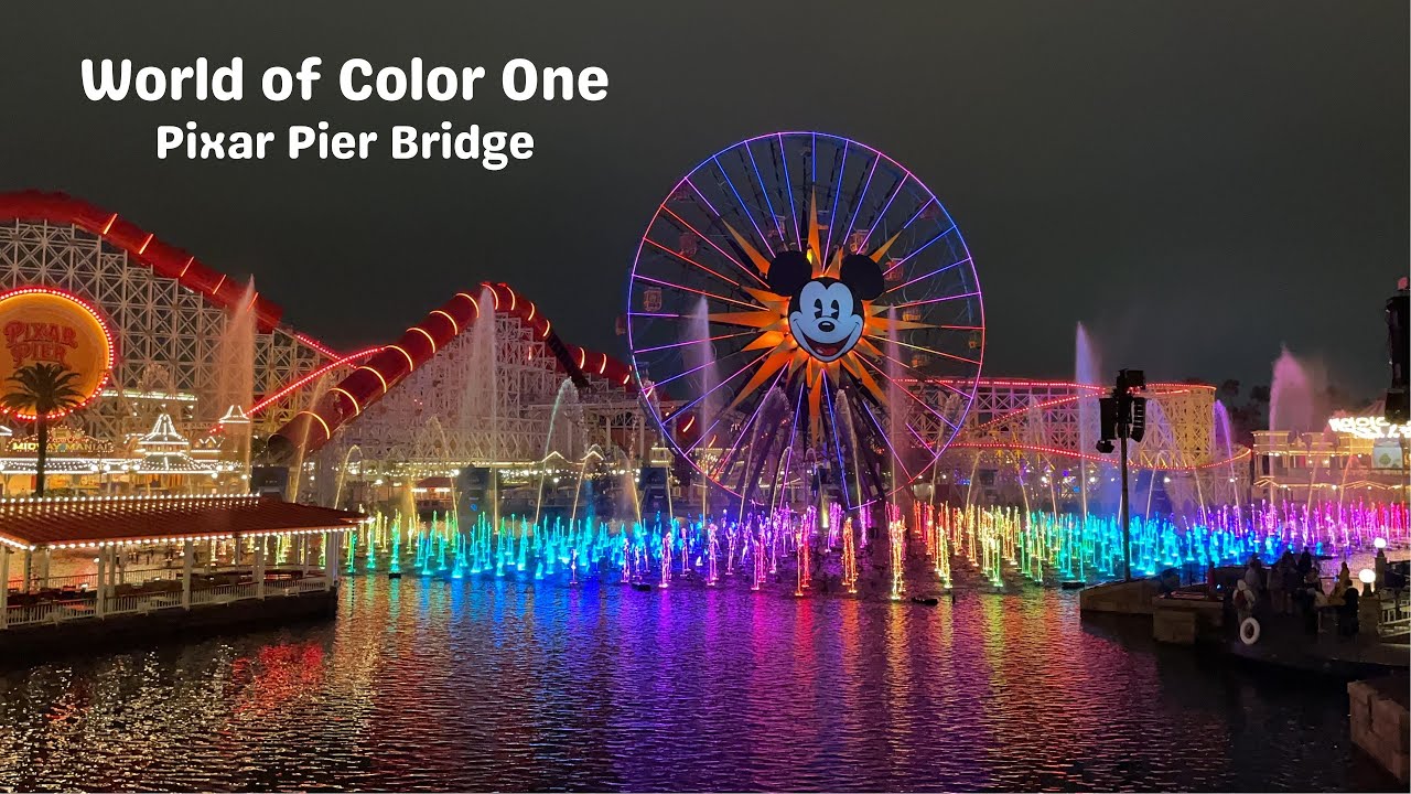 World of Color One - As viewed from Pixar Pier Bridge (Disney California Adventure - May 2023)