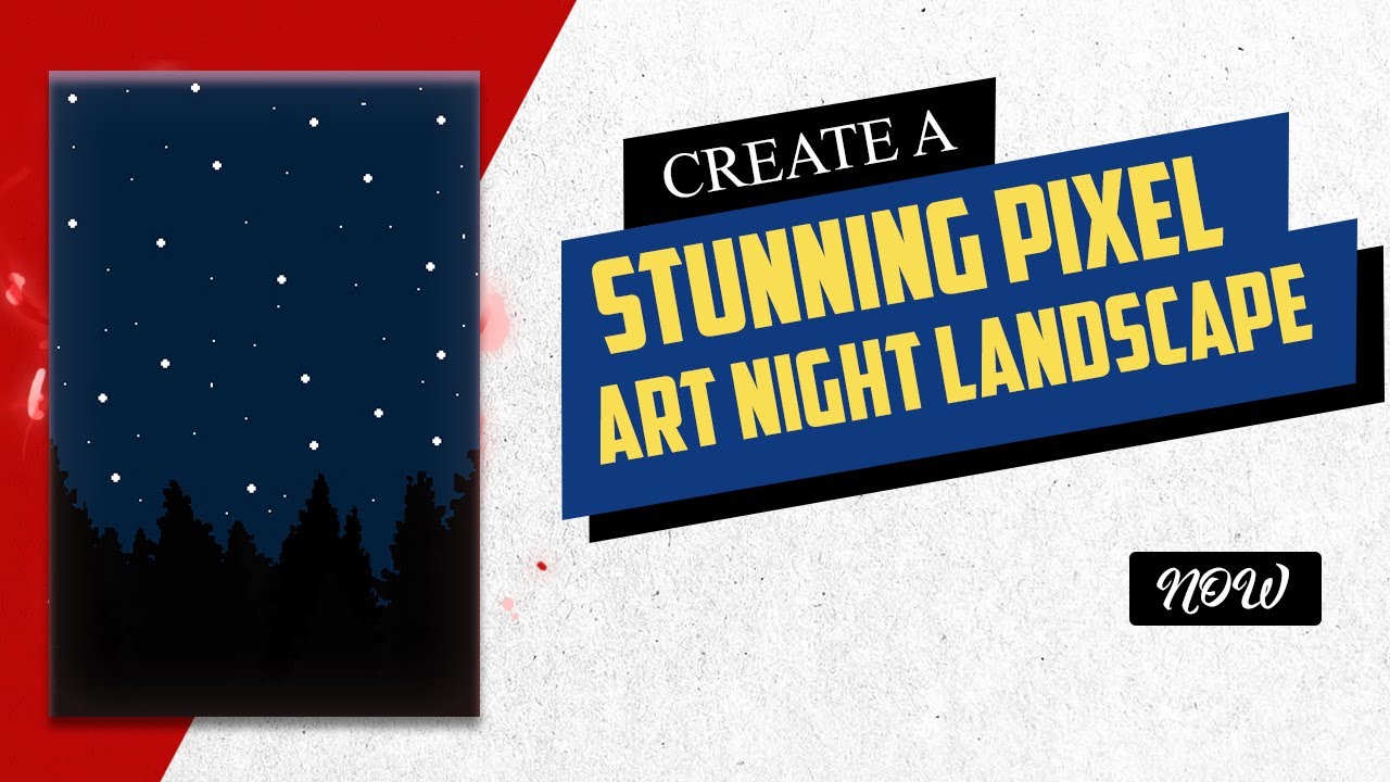 CREATE a Stunning Pixel Art Night Landscape in Photoshop 2024!