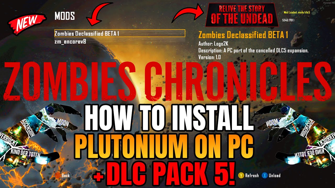 HOW TO INSTALL BLACK OPS 2 ZOMBIES DLC 5 + PLUTONIUM!