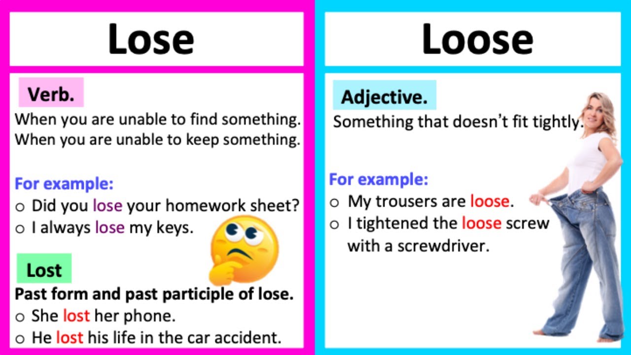 LOSE, LOST & LOOSE 🤔 | What's the difference? | Learn with examples