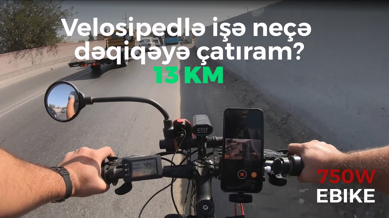 Velosipedlə işə neçə dəqiqəyə çatıram? Elektrikli velosipedlə hər gün işə getmək.  İzahlı uzun video