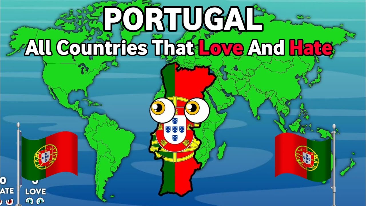 All Countries That Love And Hate Portugal 🇵🇹 Map Animation Hindi 